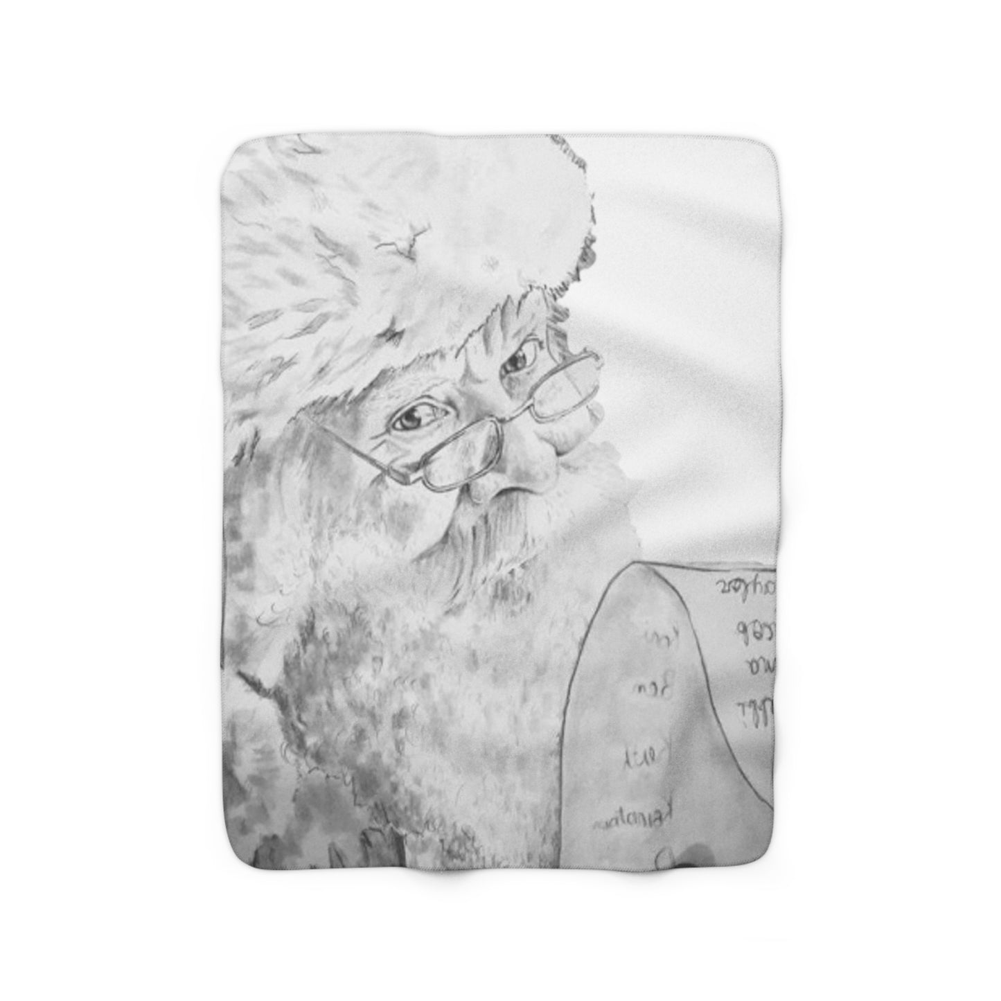 Naughty or Nice Sherpa Fleece Blanket