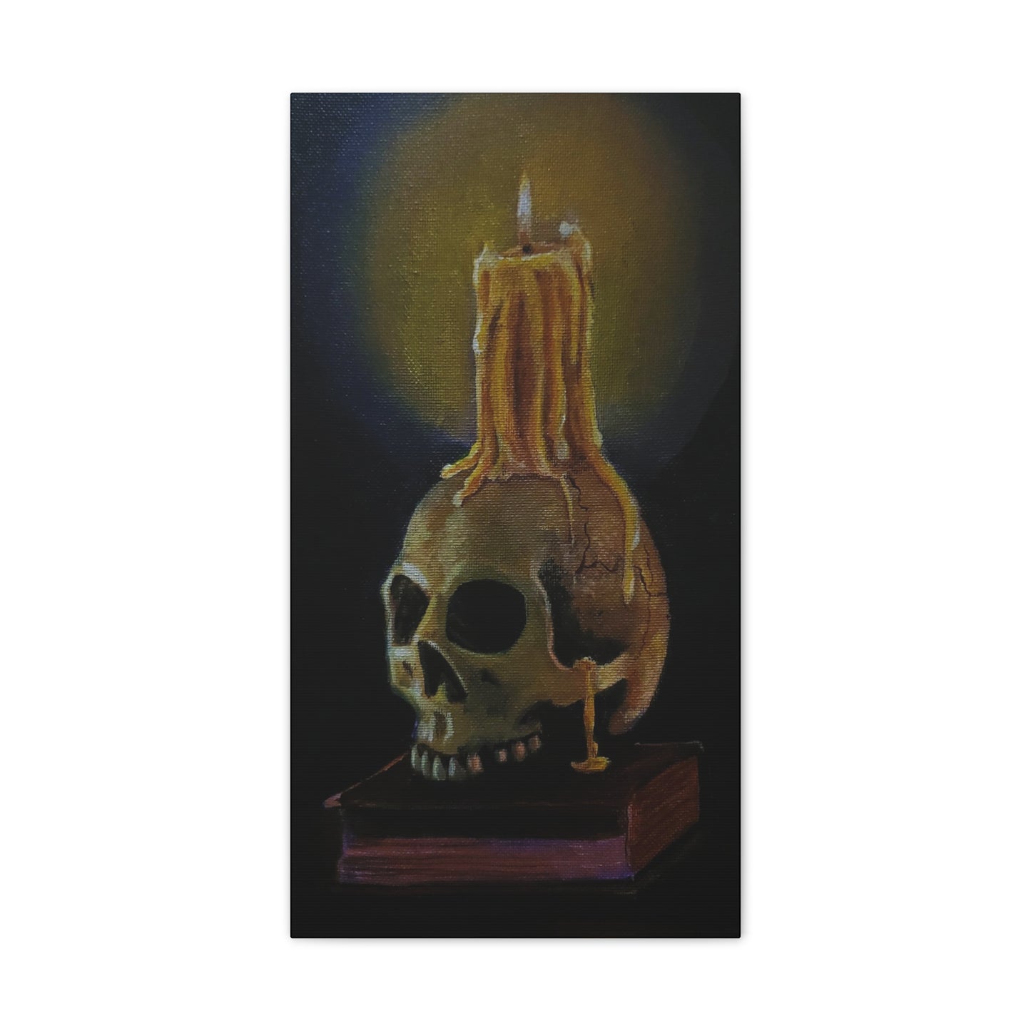 Skull and Candle, Canvas Stretched