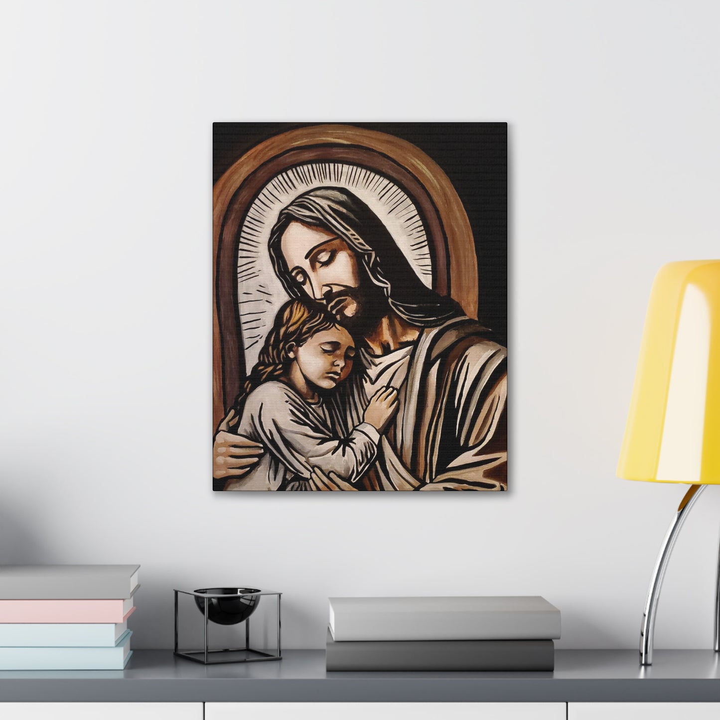 Hugs from Jesus Canvas Stretched, 0.75"