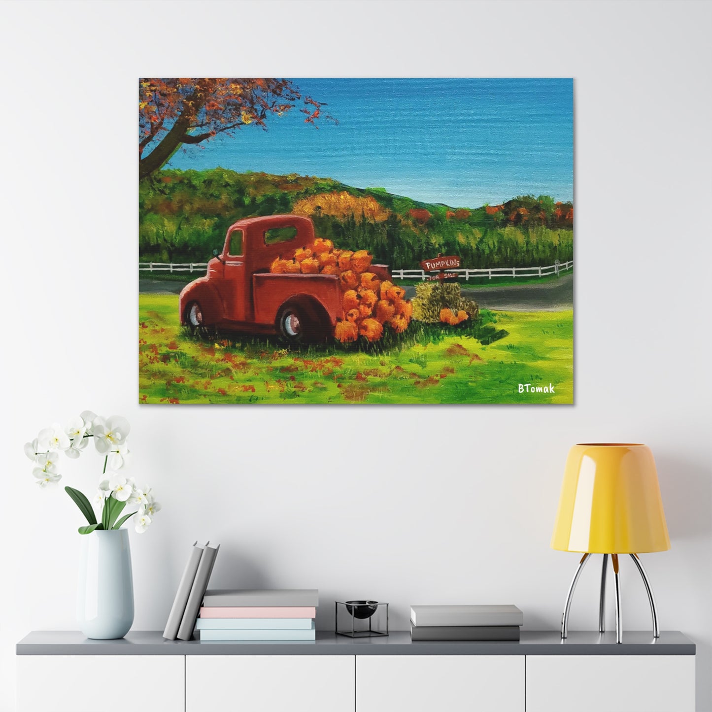 Pumpkins for Sale Canvas Stretched