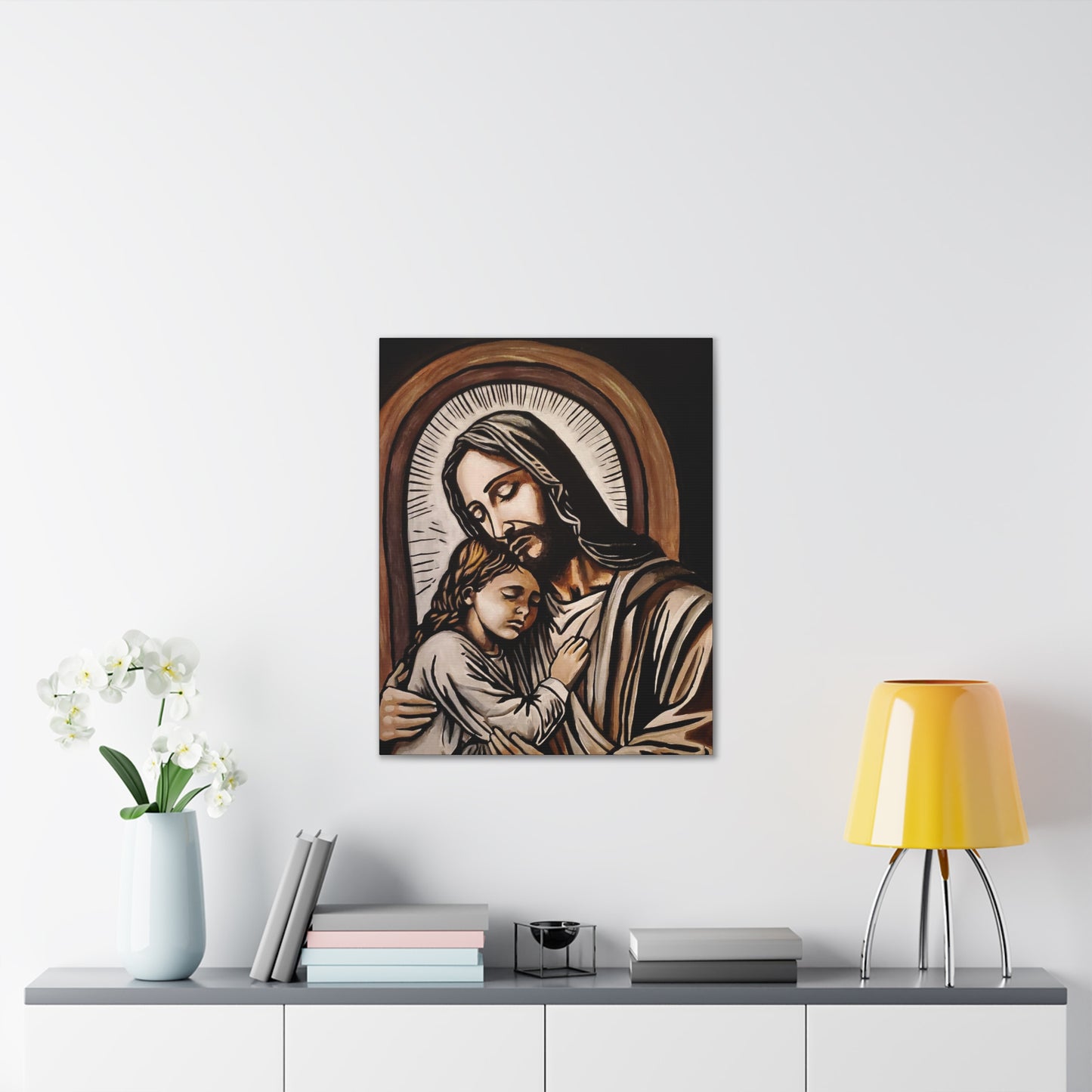 Hugs from Jesus Canvas Stretched, 0.75"