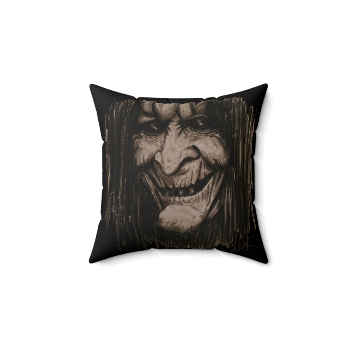 Graphite Witch Spun Polyester Square Pillow