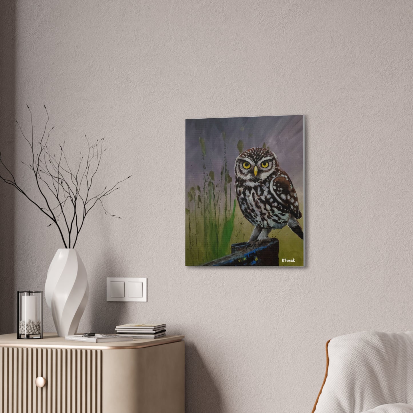 Owl Canvas Stretched