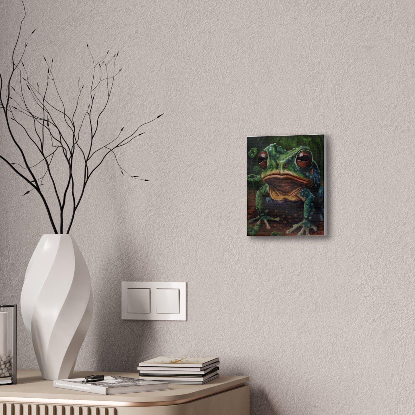 Toad Canvas Stretched