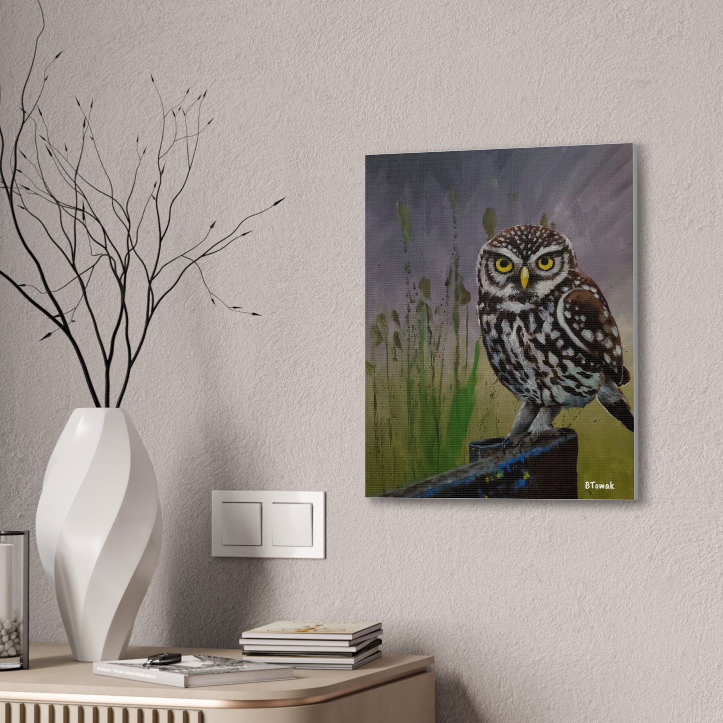 Owl Canvas Stretched