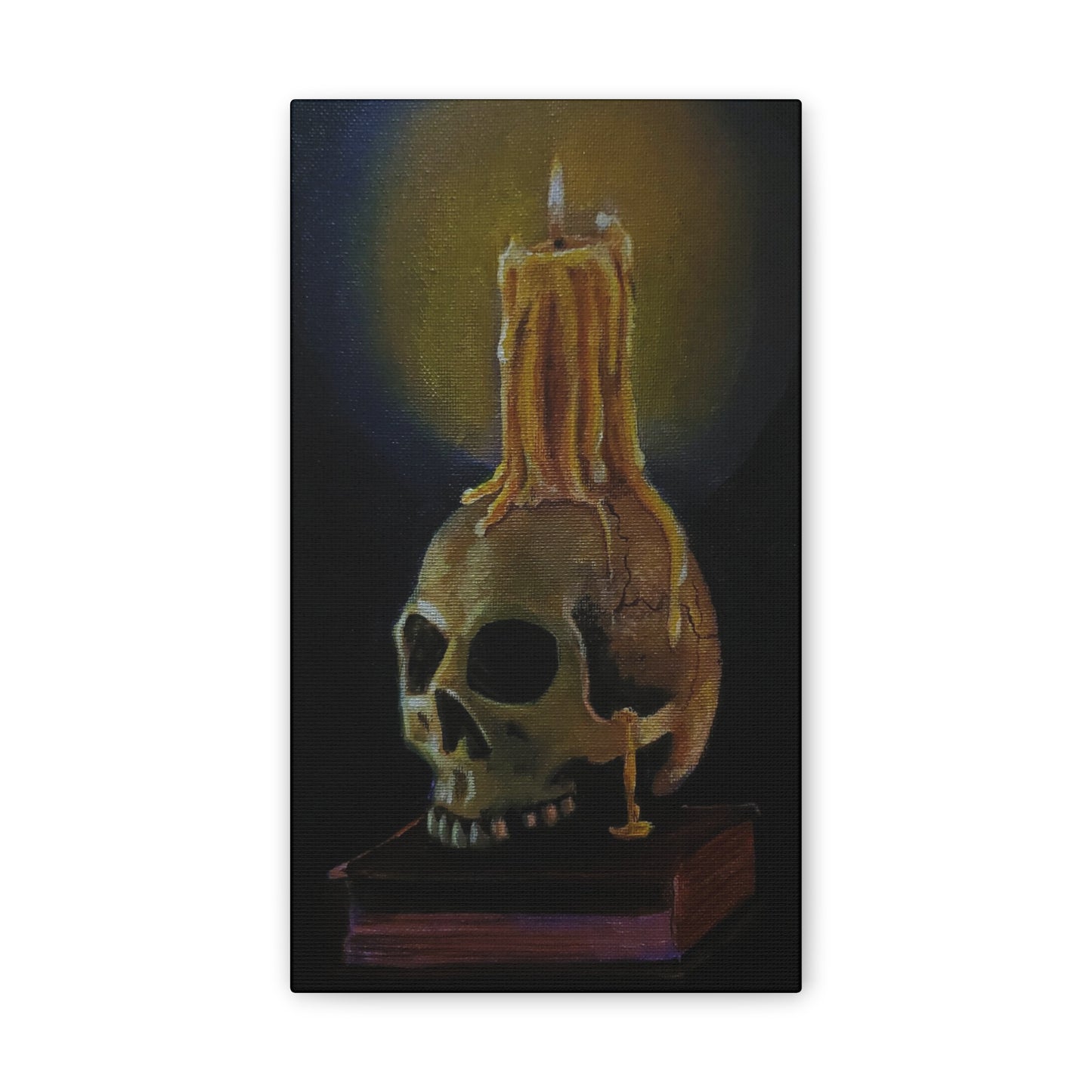 Skull and Candle, Canvas Stretched