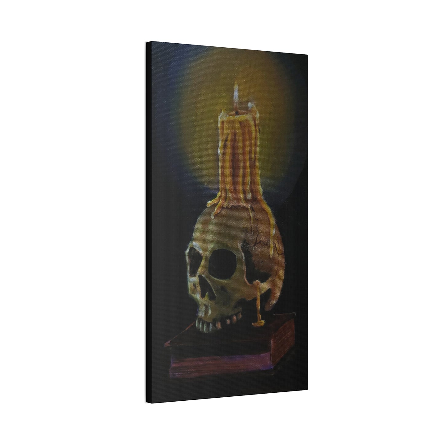 Skull and Candle, Canvas Stretched
