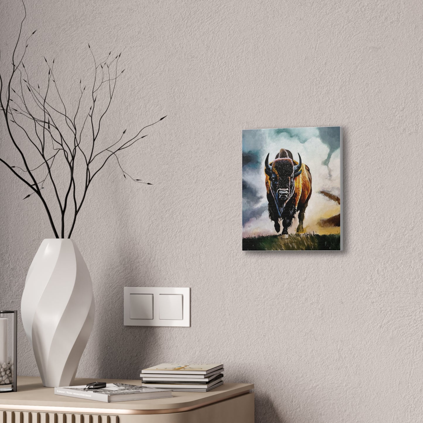 Buffalo stretched canvas, .75"