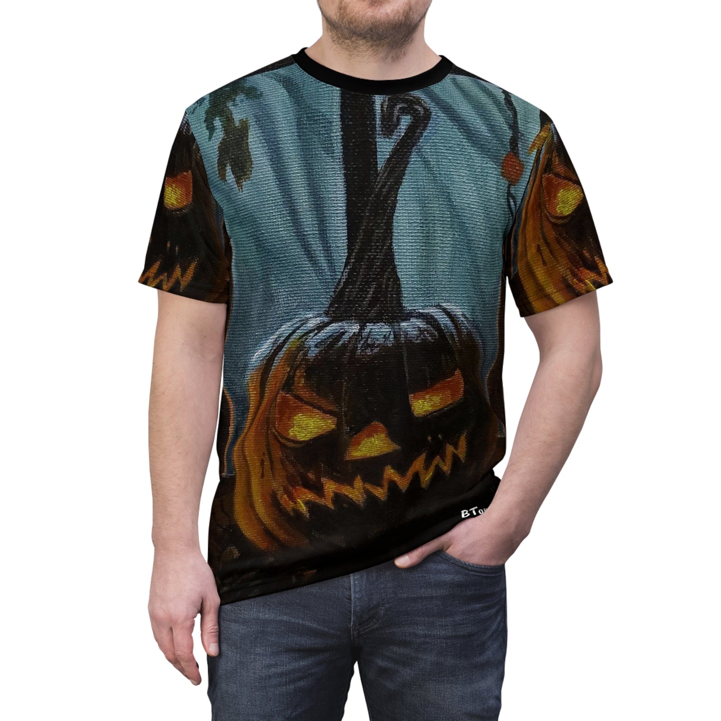 Jack O Lantern in the Window, Unisex (AOP)