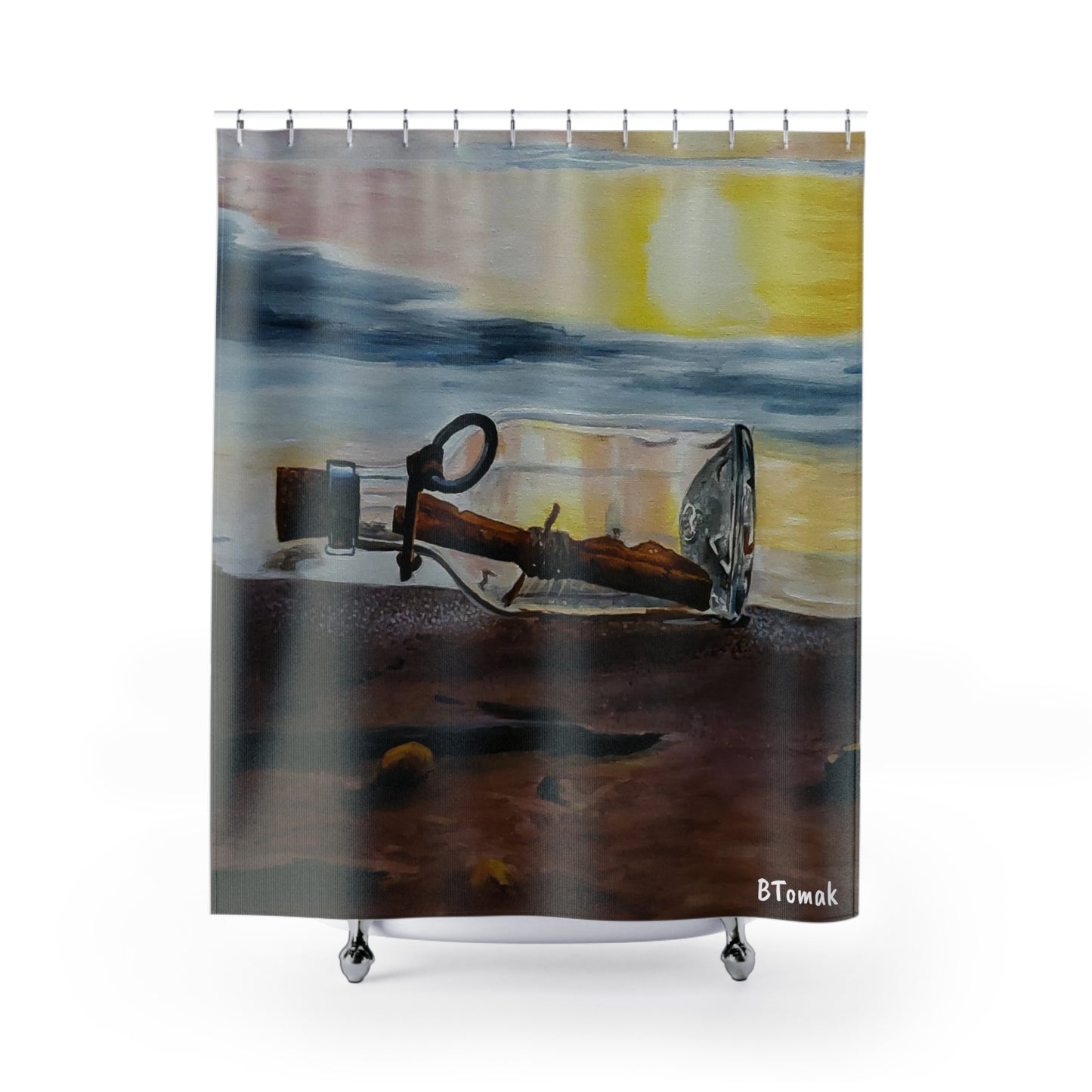 Message in a Bottle Shower Curtains