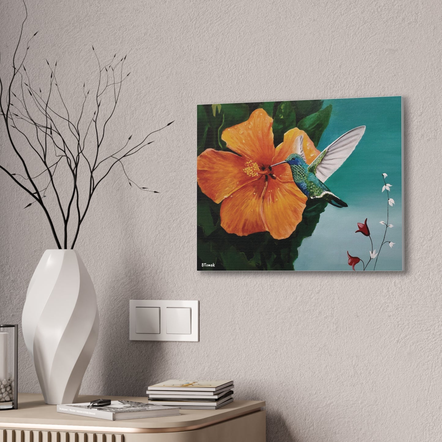 Humming Bird Canvas Stretched