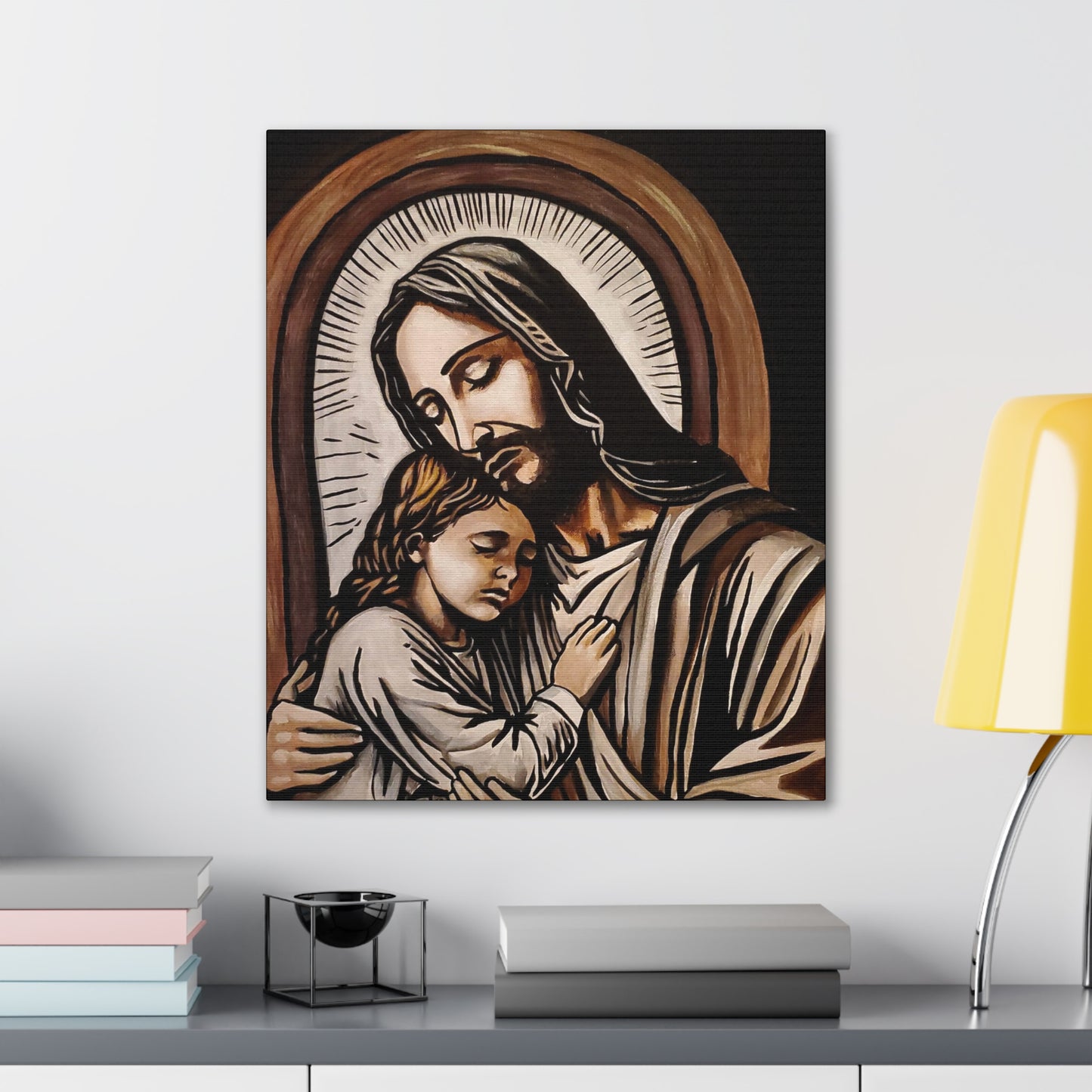 Hugs from Jesus Canvas Stretched, 0.75"
