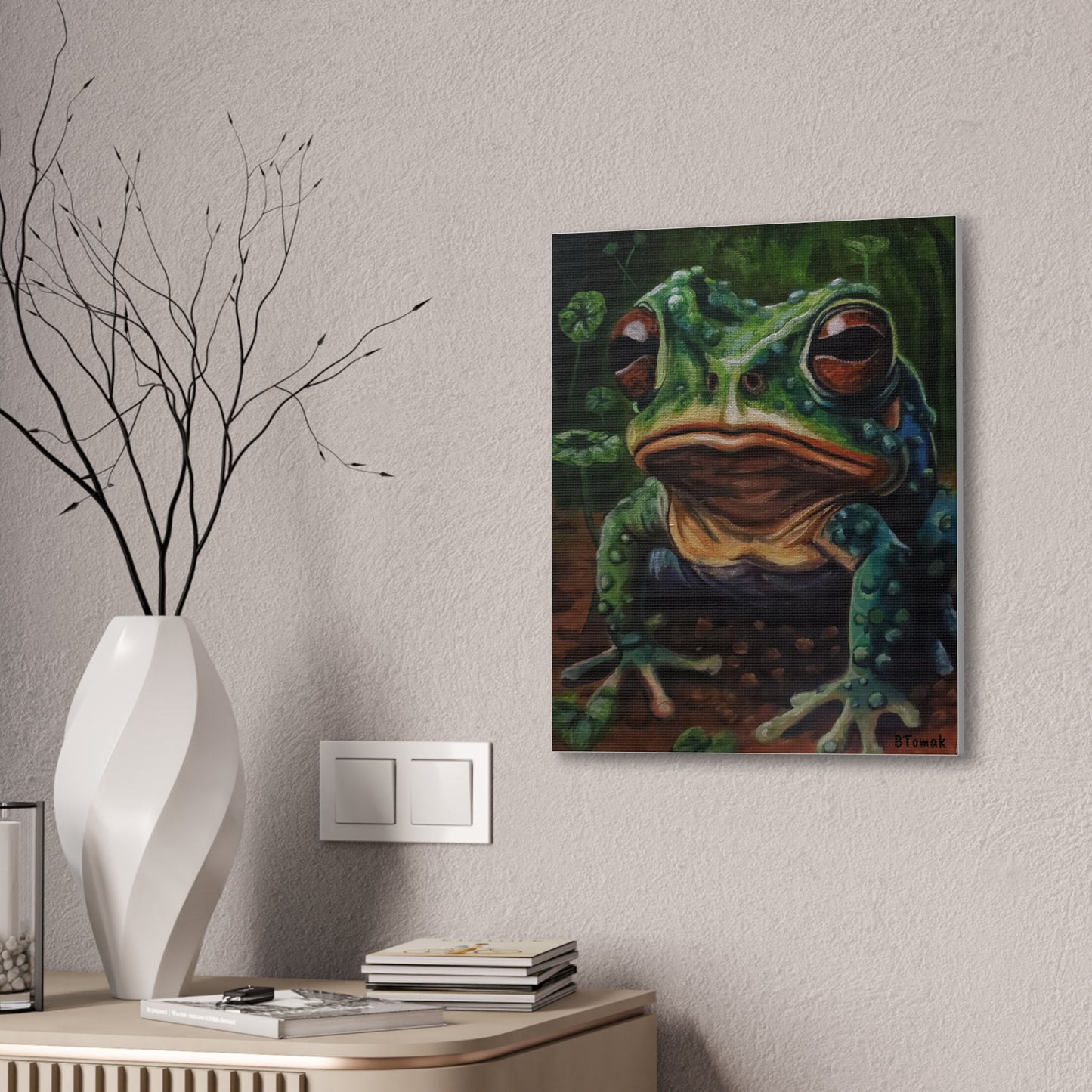 Toad Canvas Stretched