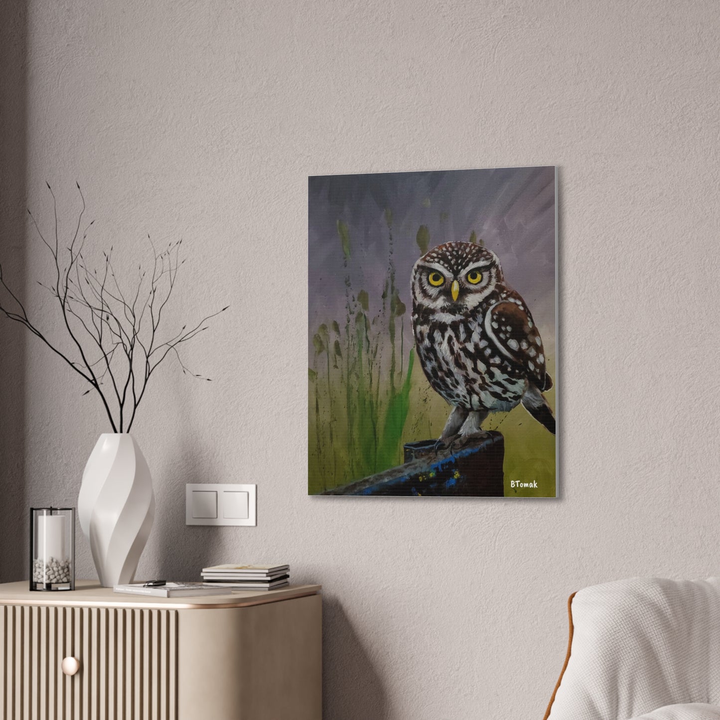 Owl Canvas Stretched
