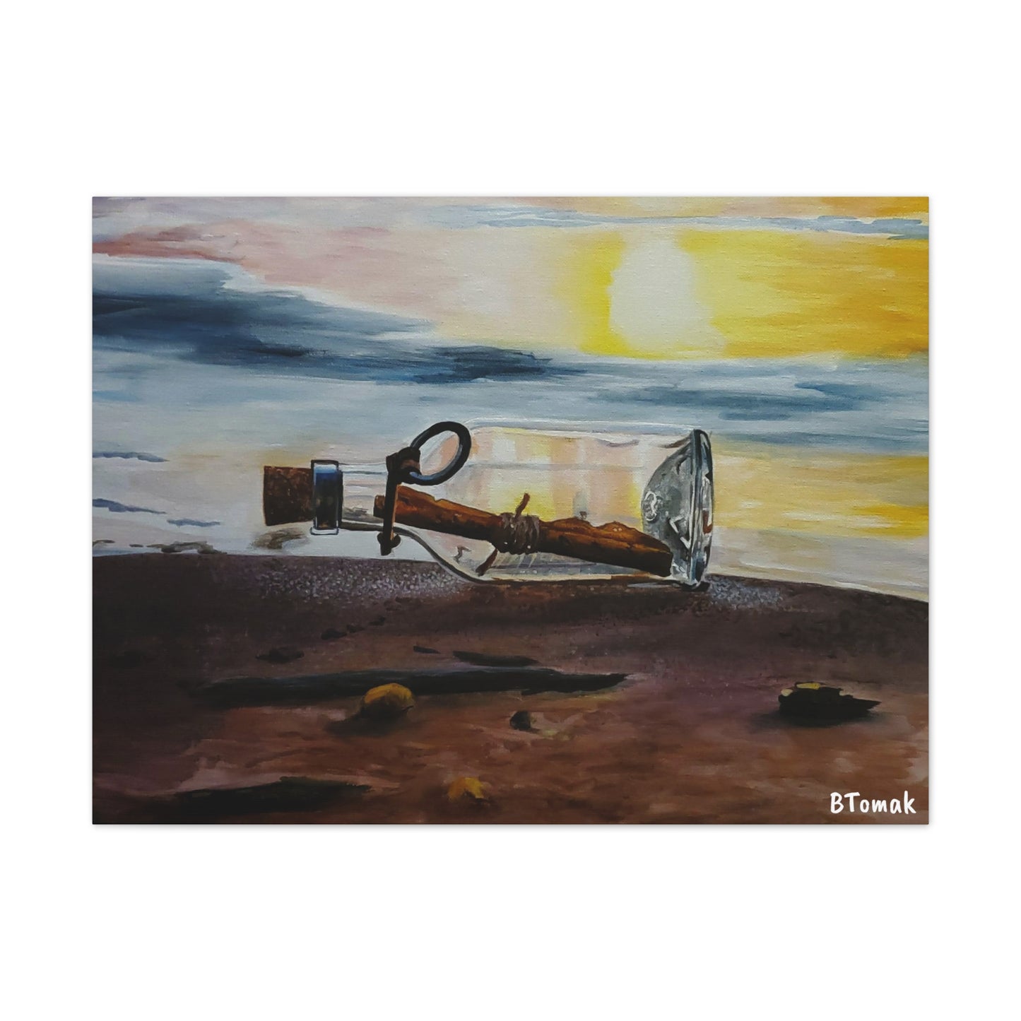 Message in a Bottle Canvas Stretched, 0.75"