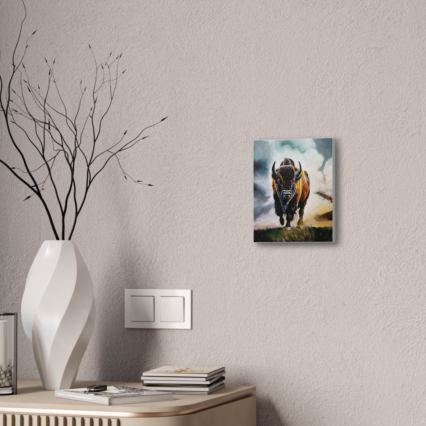 Buffalo stretched canvas, .75"