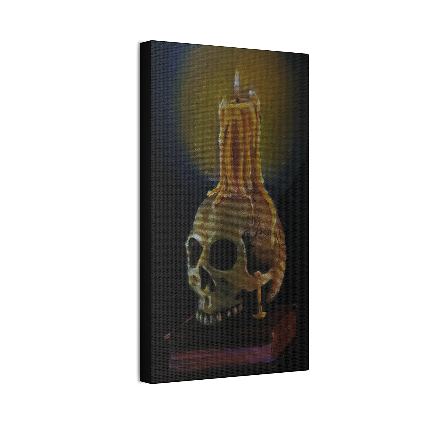 Skull and Candle, Canvas Stretched