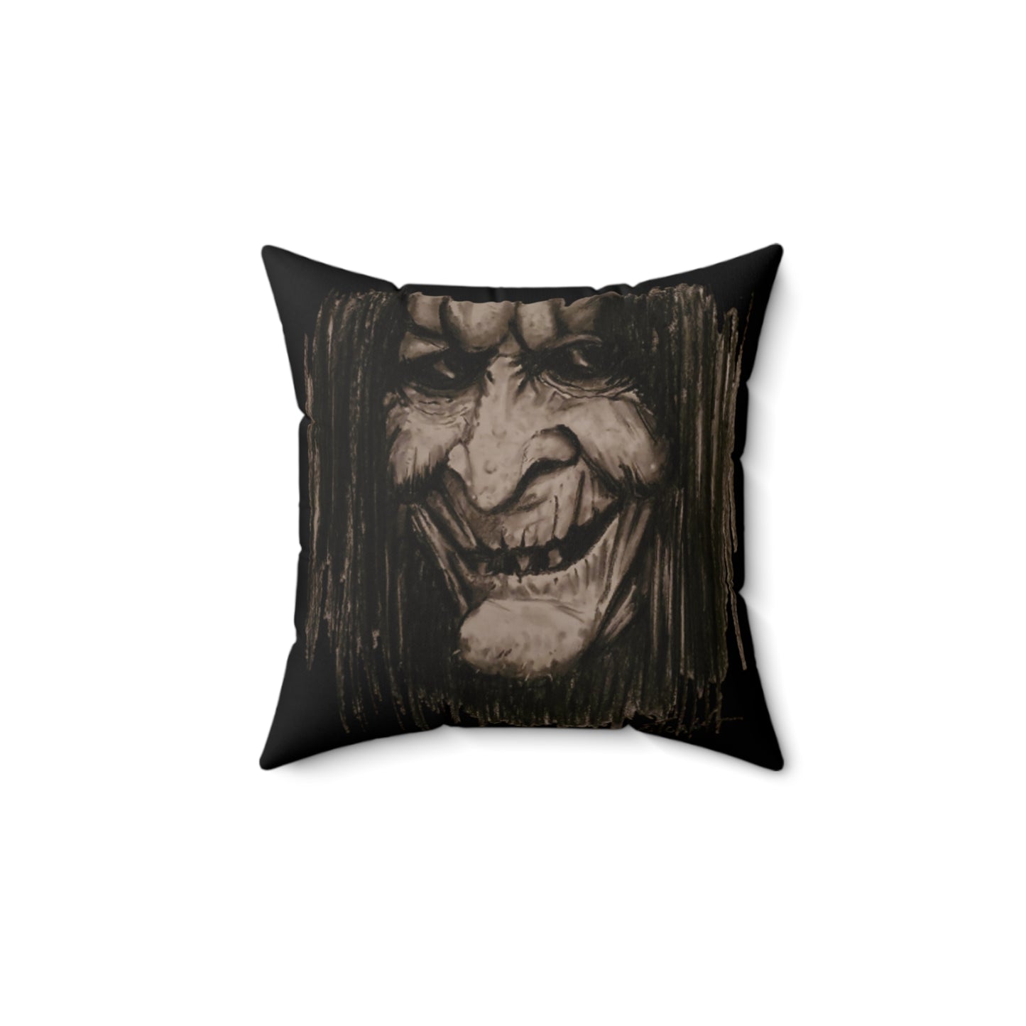 Graphite Witch Spun Polyester Square Pillow
