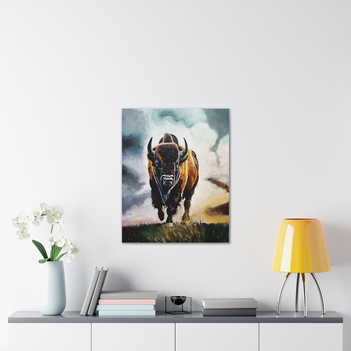 Buffalo stretched canvas, .75"