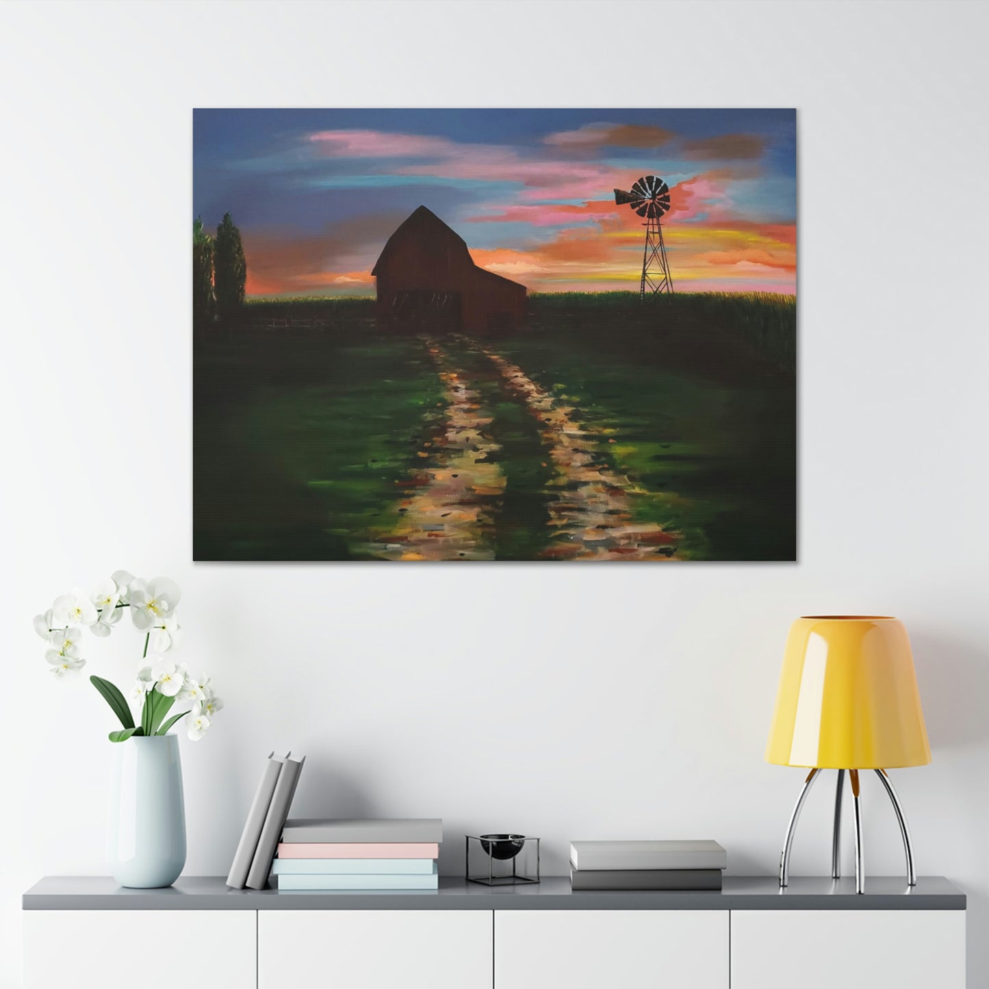 Early Sunrise on the Farm Canvas Stretched, 0.75"