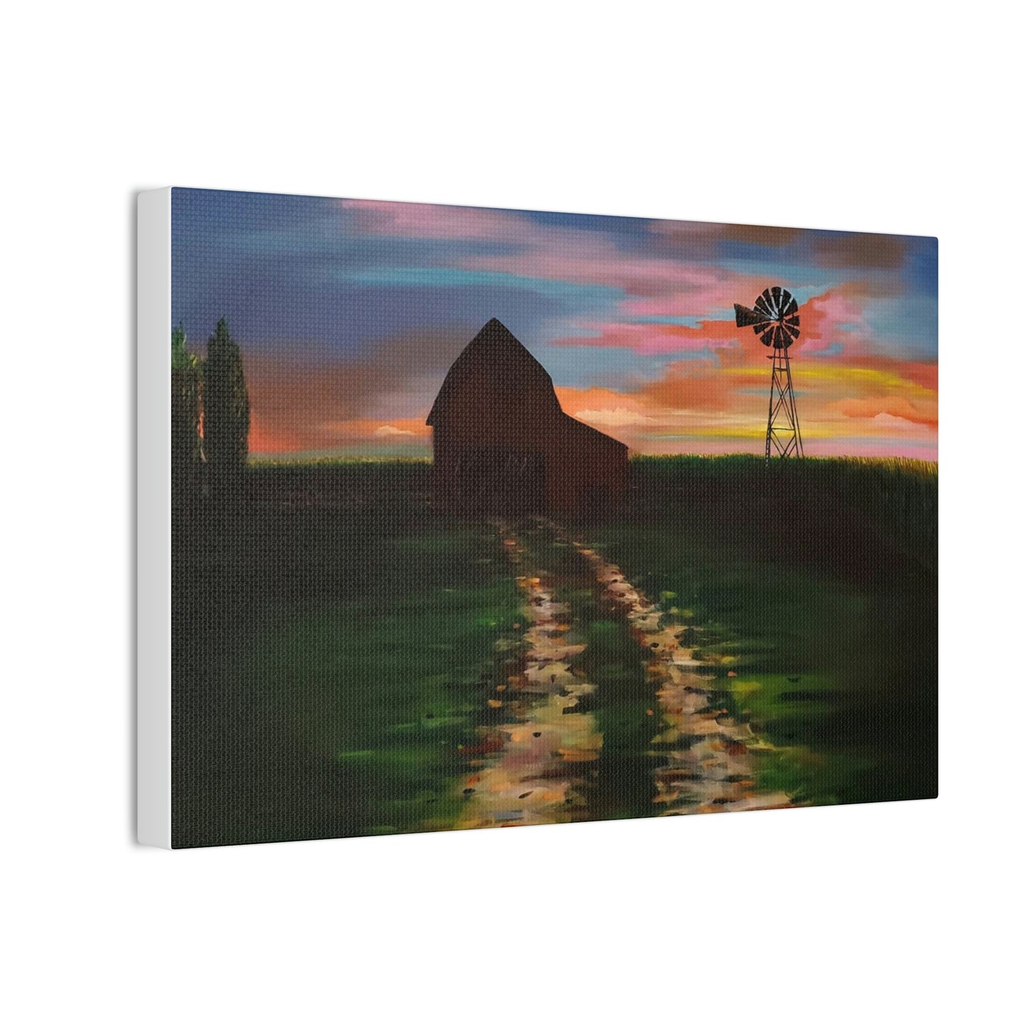 Early Sunrise on the Farm Canvas Stretched, 0.75"