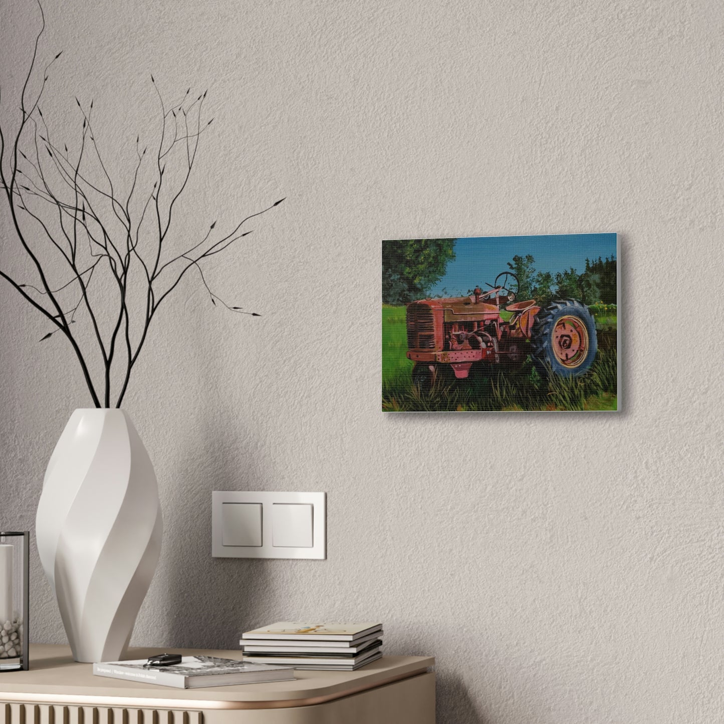 Tractor Canvas Stretched