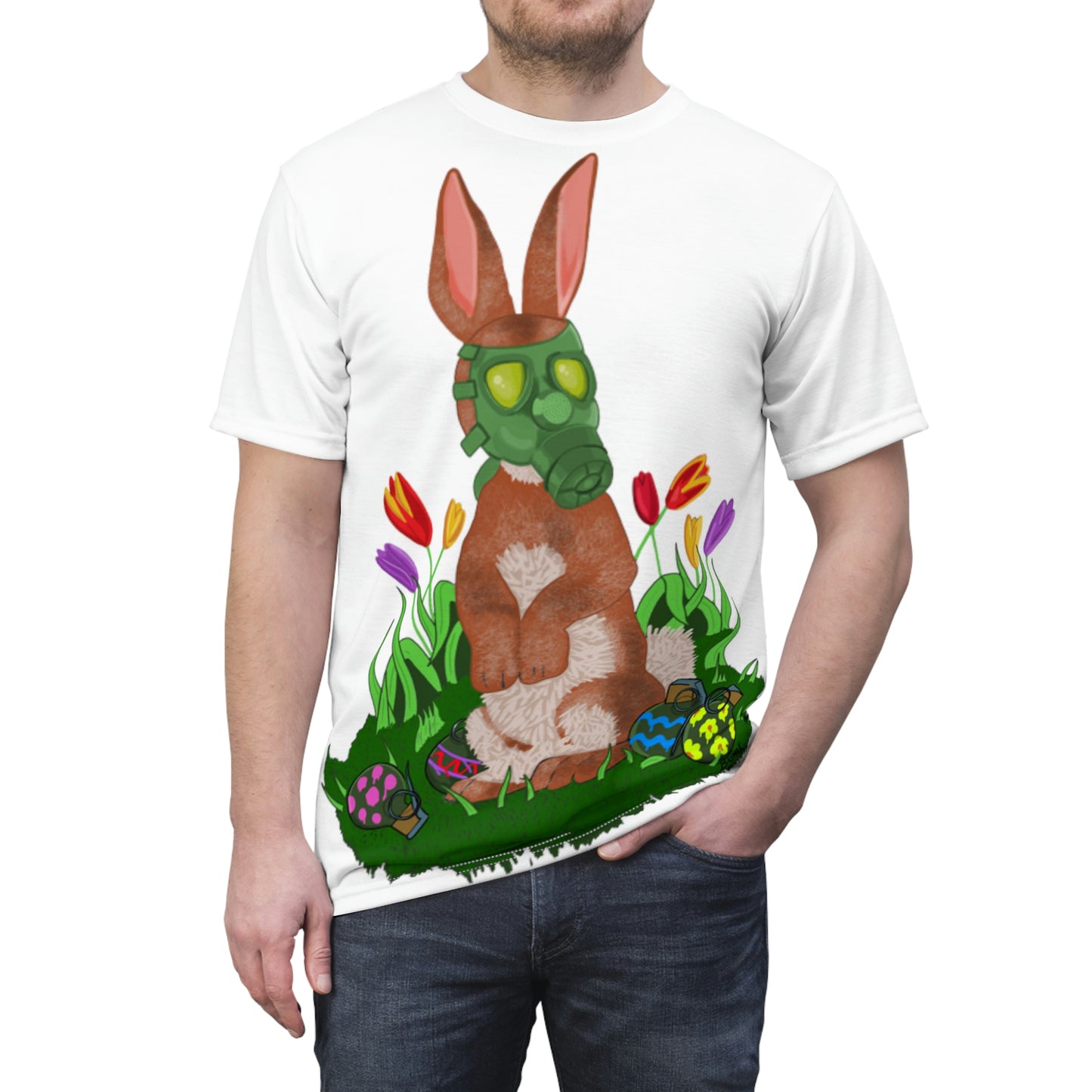Easter Bunny 2023 Unisex AOP Cut & Sew Tee