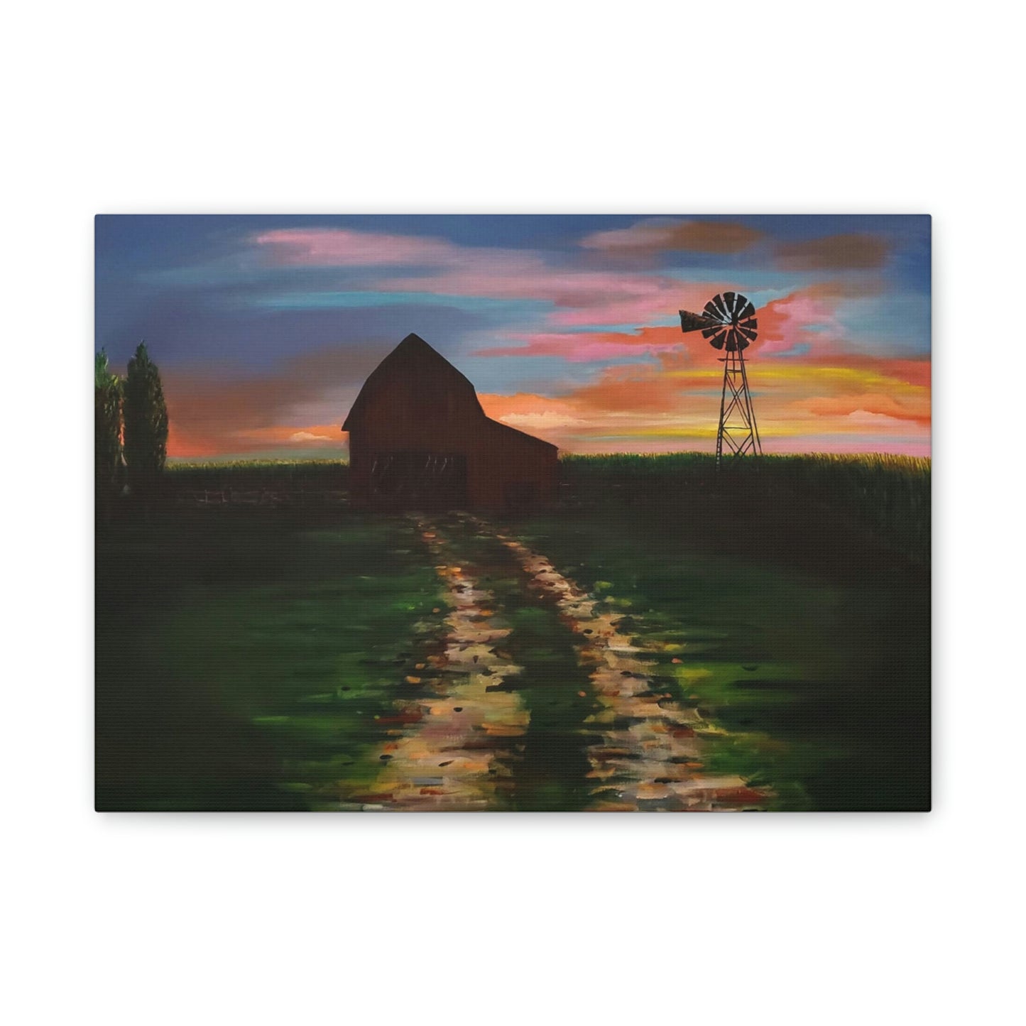 Early Sunrise on the Farm Canvas Stretched, 0.75"