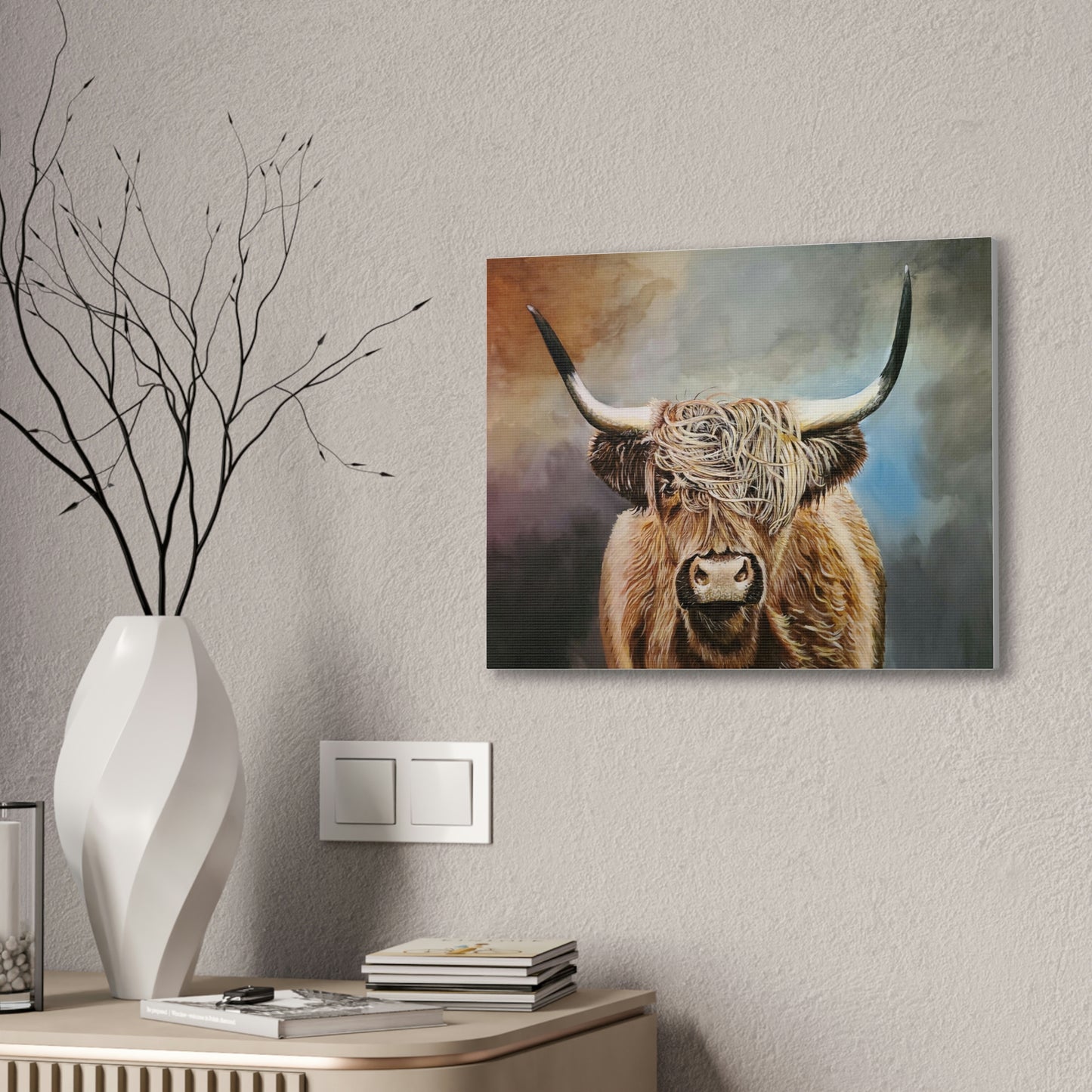 Highland Cow Canvas Stretched