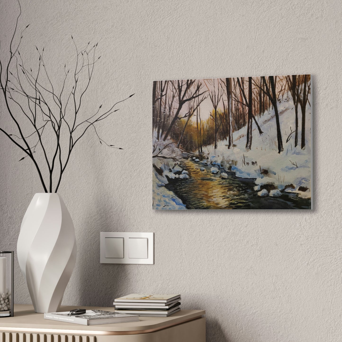 Winter Creek Canvas Stretched, 0.75"