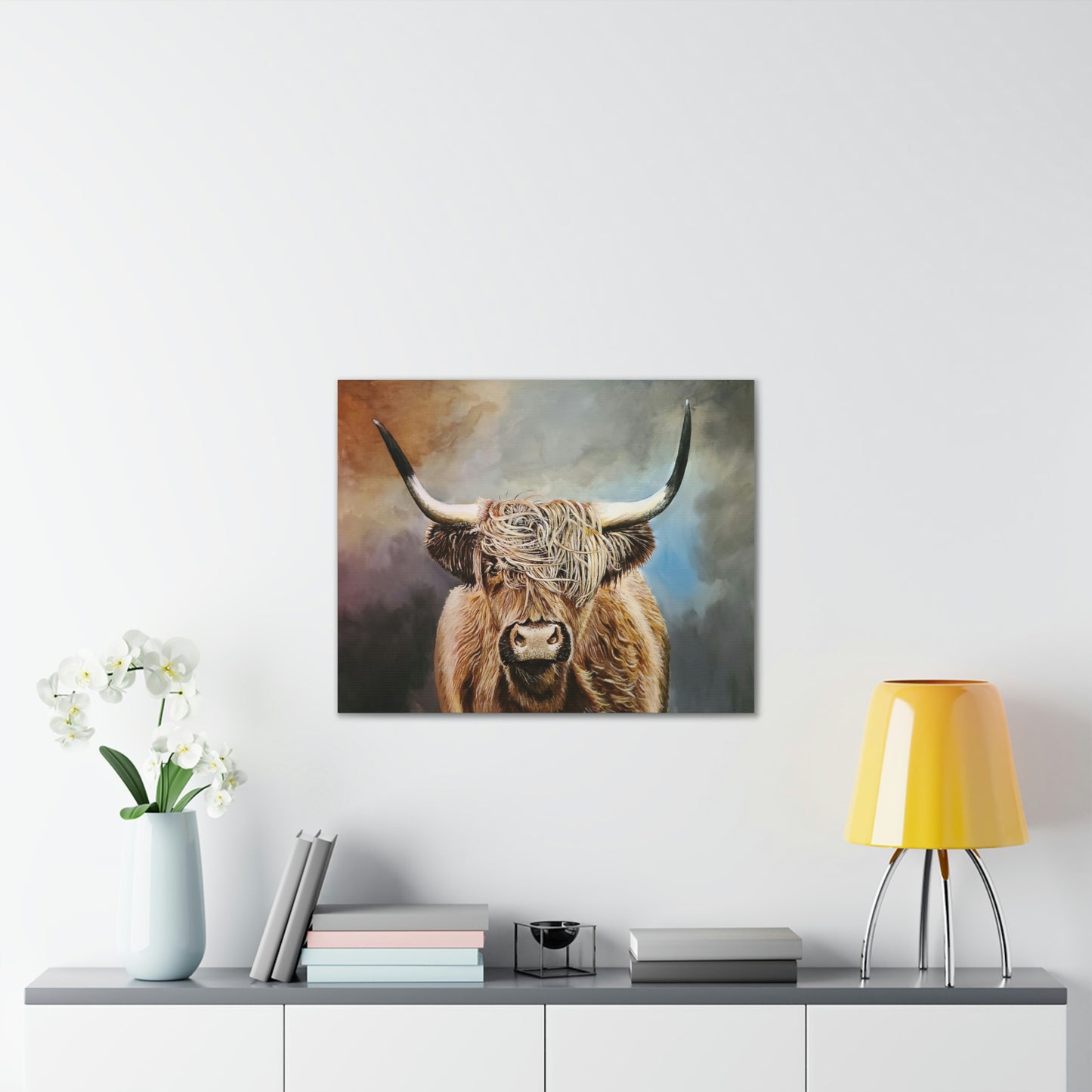 Highland Cow Canvas Stretched