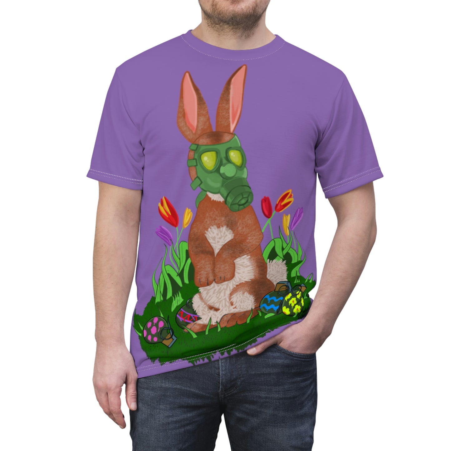 Easter Bunny 2023 Unisex AOP Cut & Sew Tee