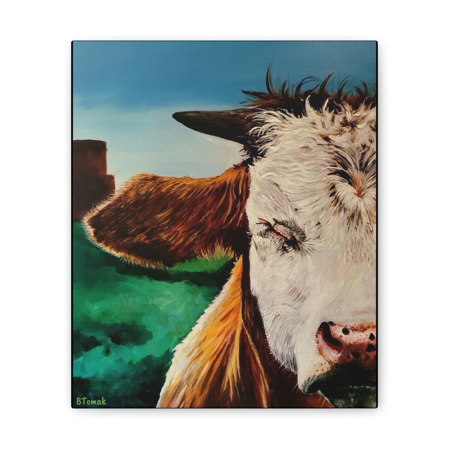 A Bunch of Bull Canvas Stretched, 0.75"