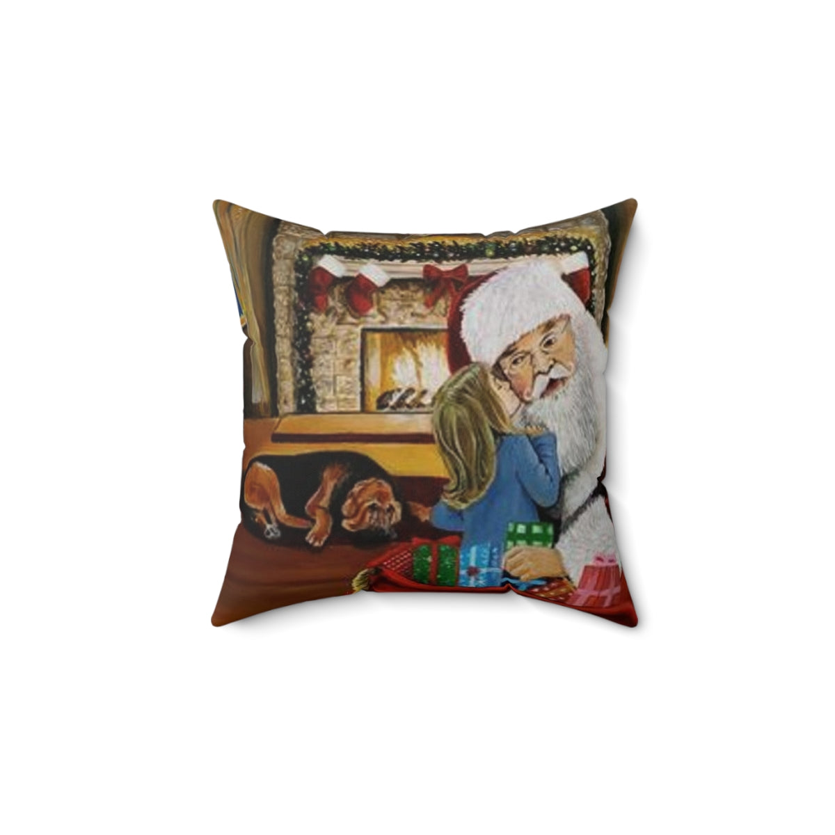 A Secret for Santa Faux Suede Square Pillow Case