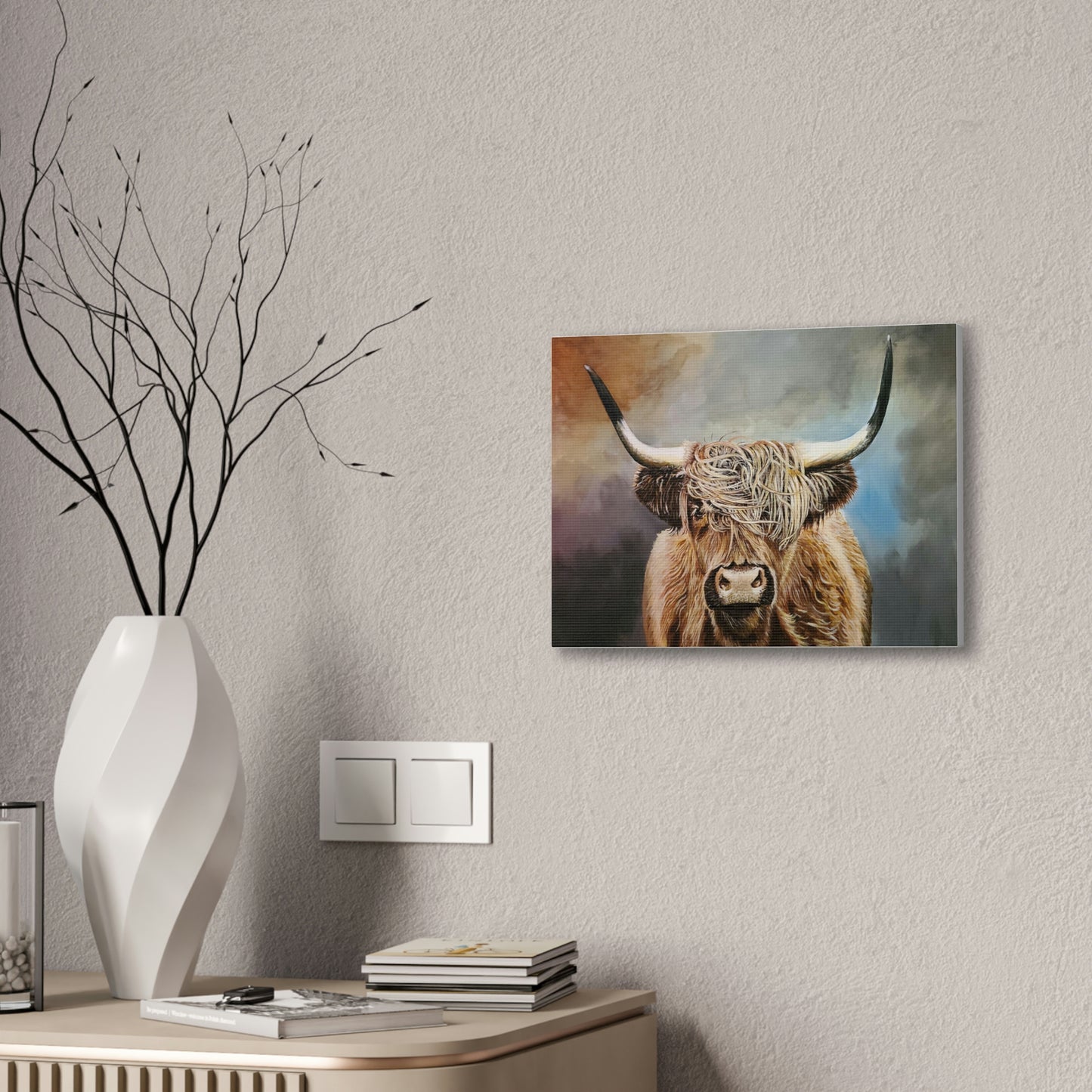 Highland Cow Canvas Stretched