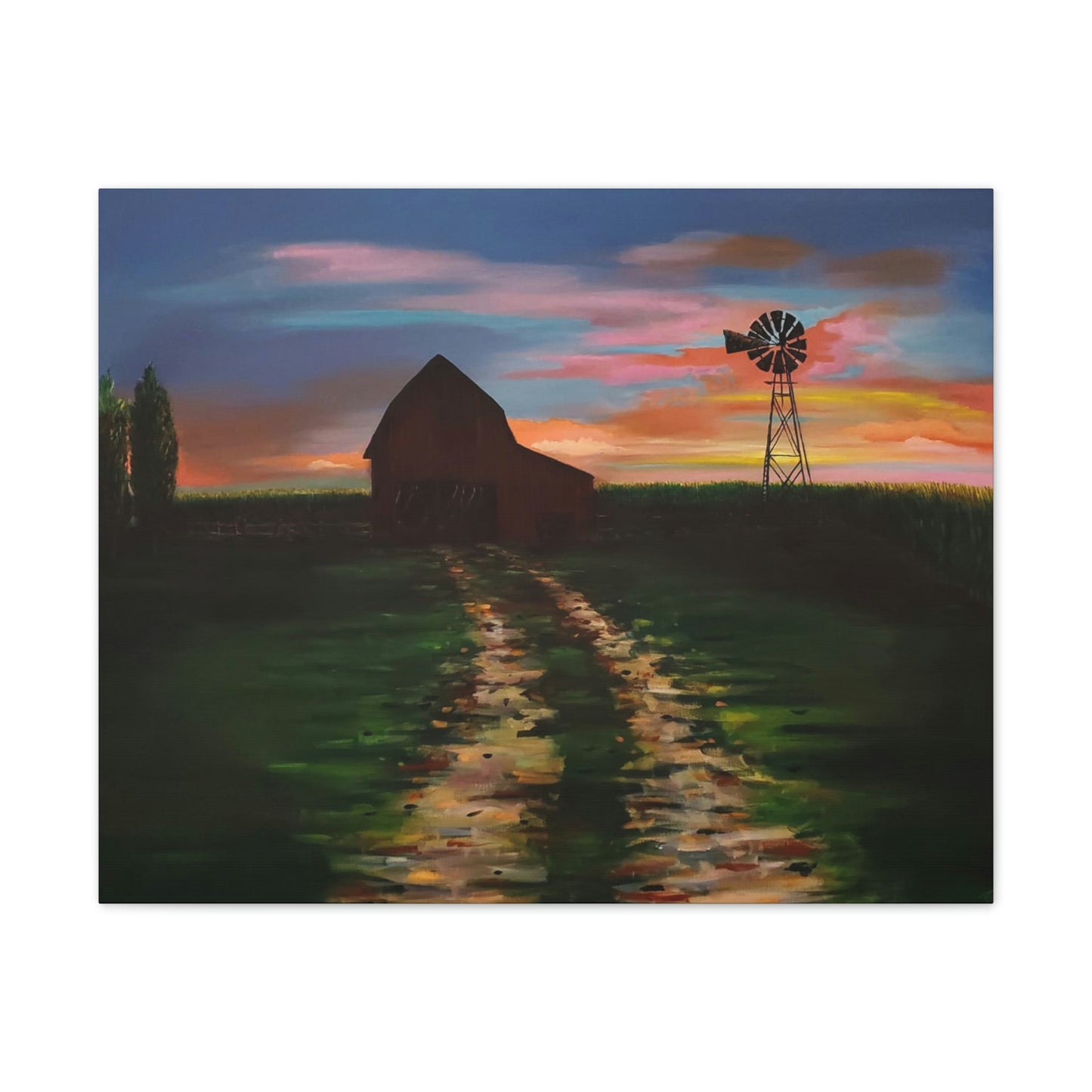 Early Sunrise on the Farm Canvas Stretched, 0.75"