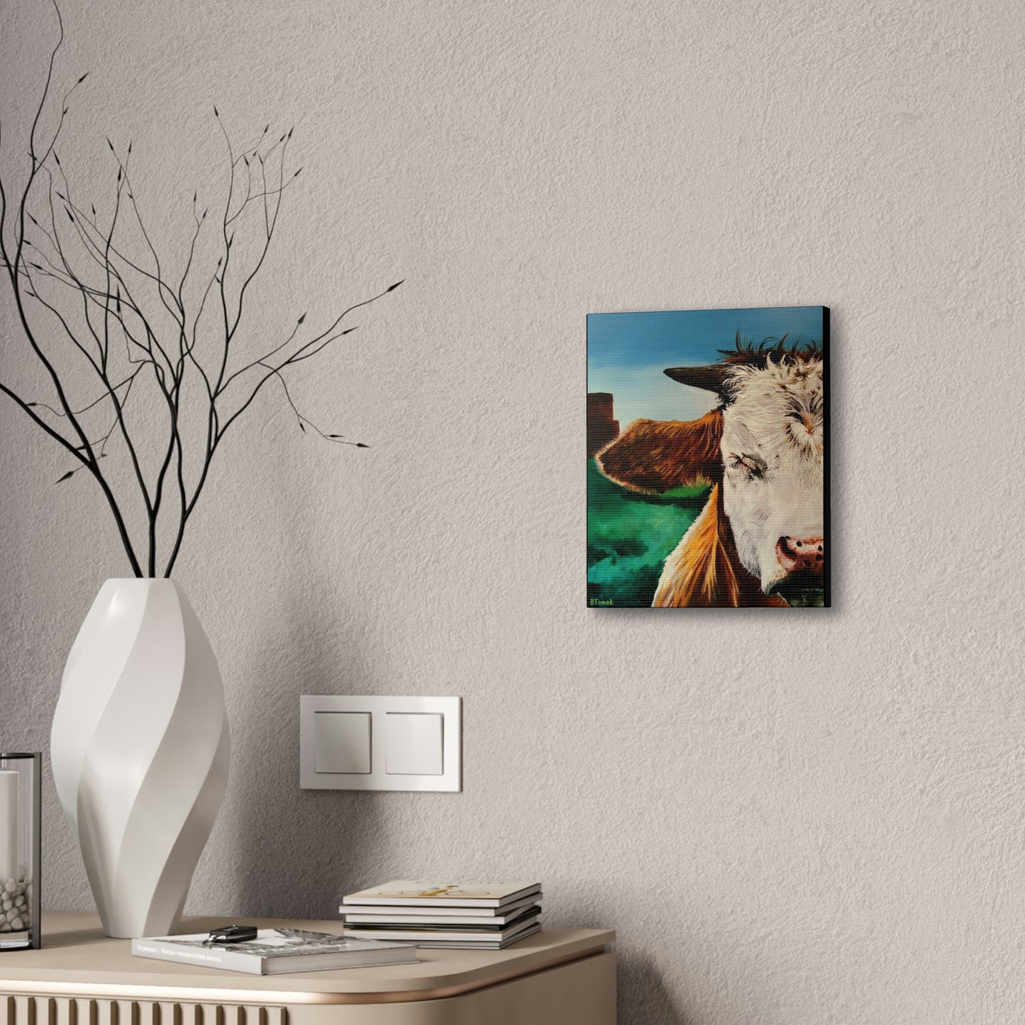 A Bunch of Bull Canvas Stretched, 0.75"