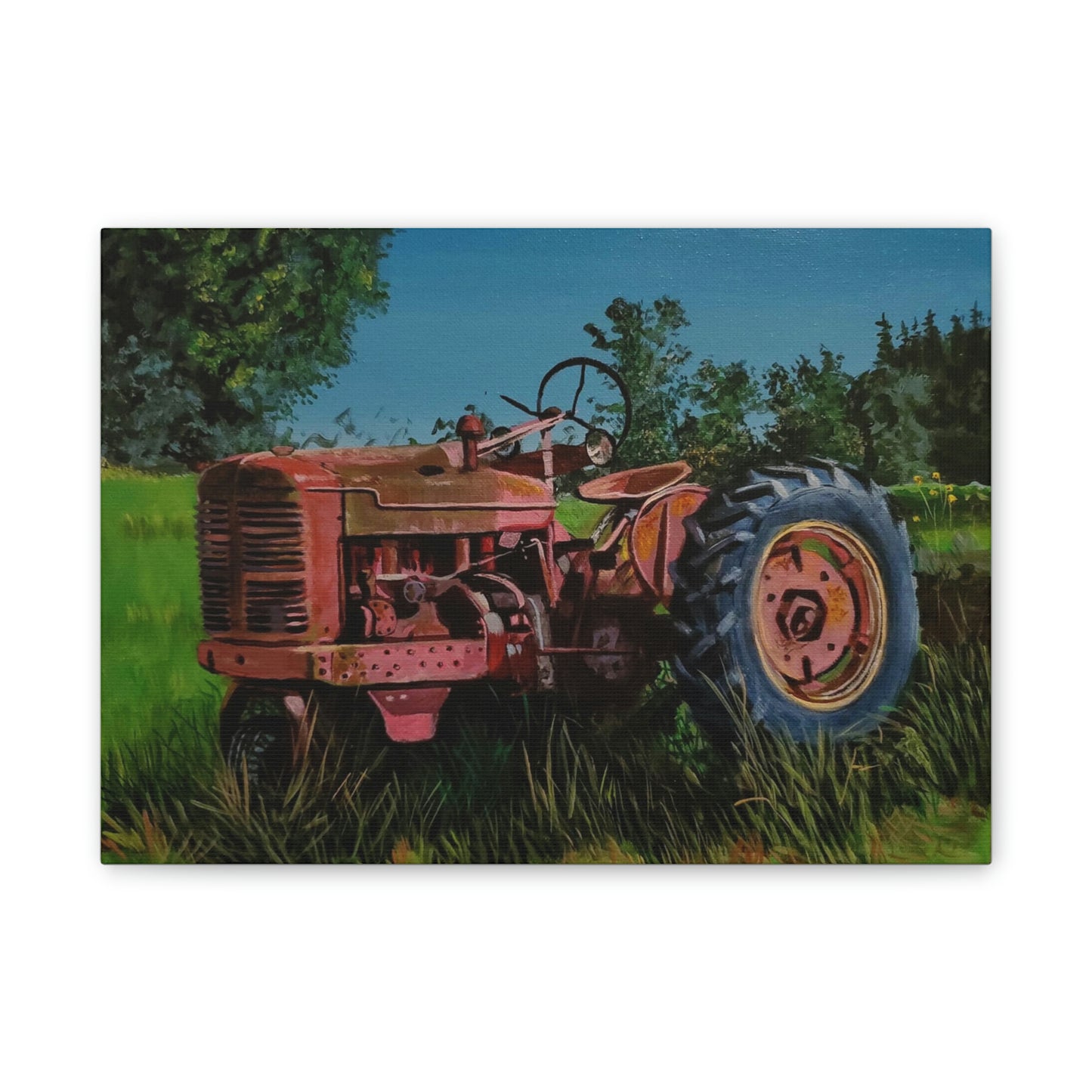 Tractor Canvas Stretched
