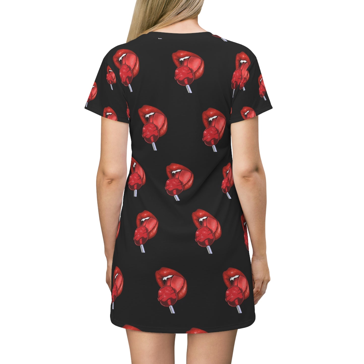 Lollipop All Over Print T-Shirt Dress