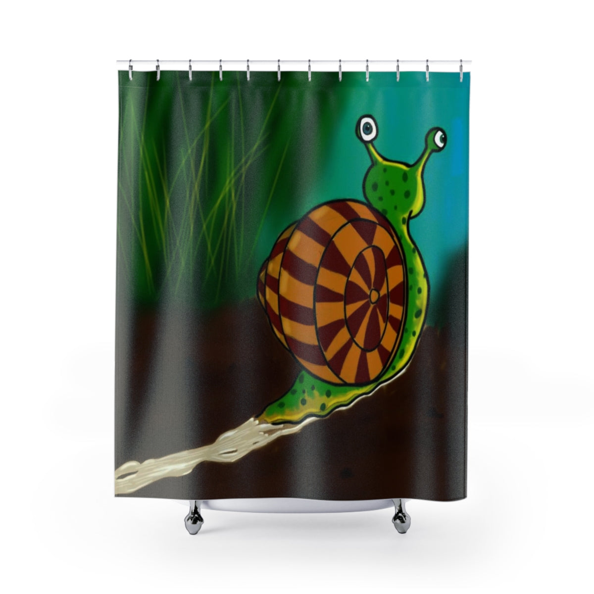 Snail Trail Shower Curtains