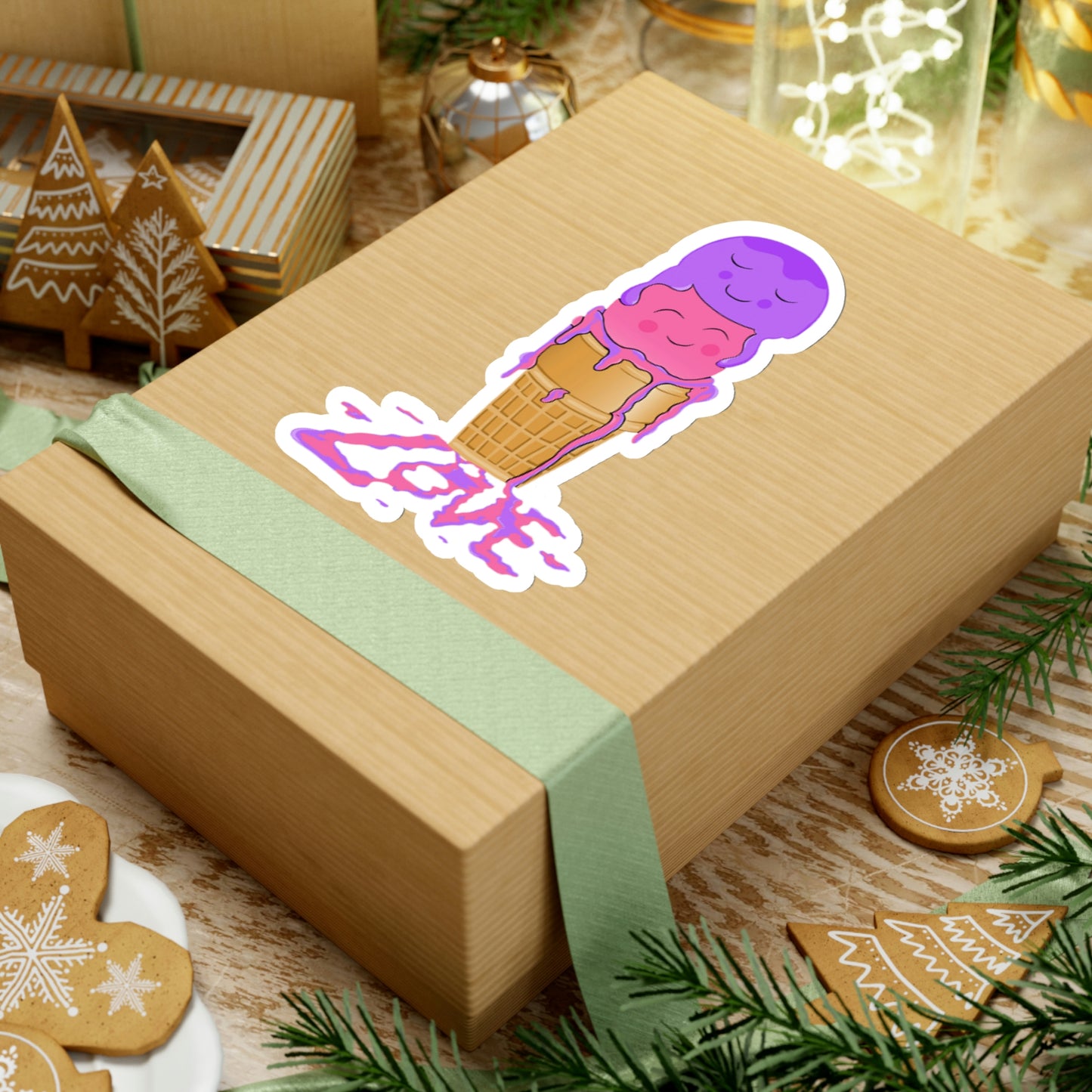 Scoops of Love Kiss-Cut Stickers