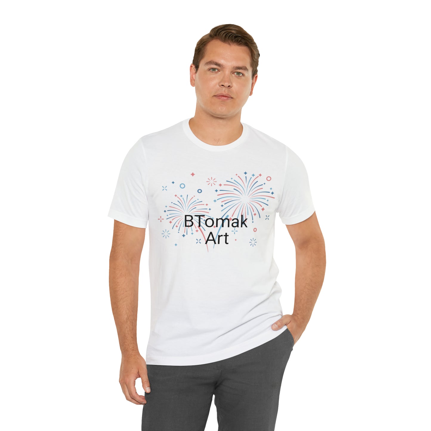 BTomak Art Fireworks Unisex Jersey Short Sleeve Tee