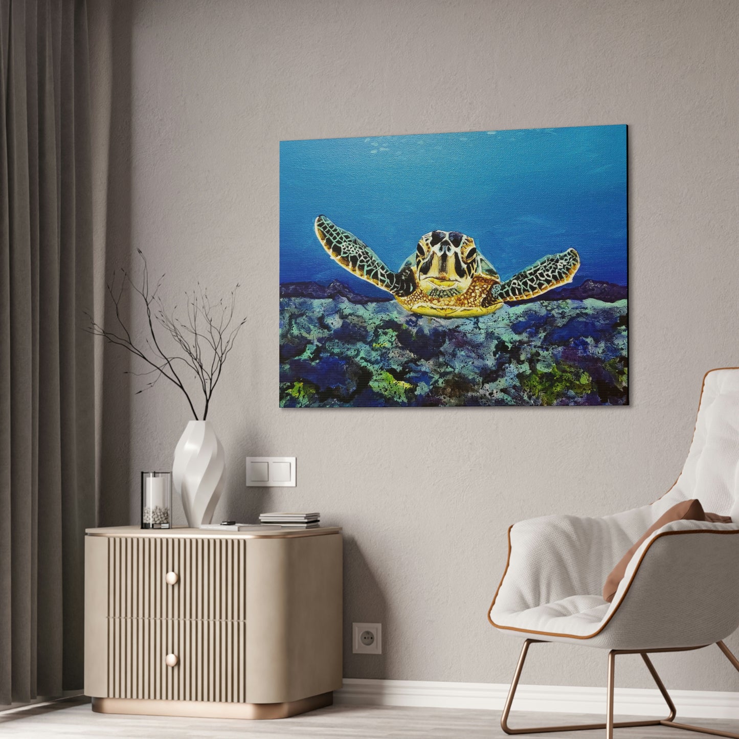 Sea Turtle Canvas Stretched, 0.75"