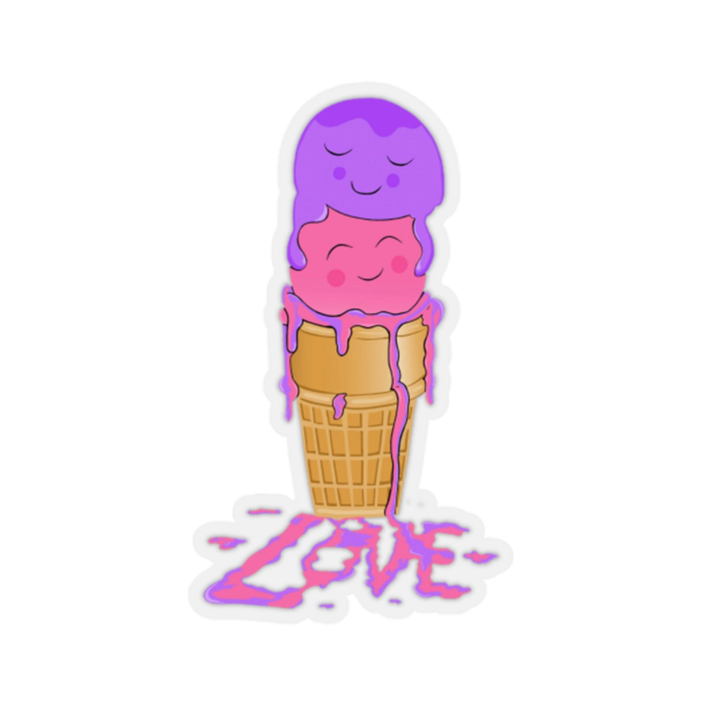 Scoops of Love Kiss-Cut Stickers