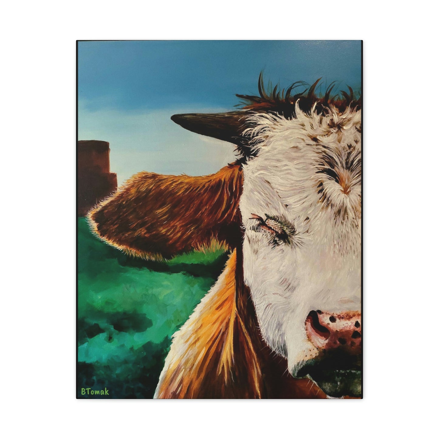 A Bunch of Bull Canvas Stretched, 0.75"