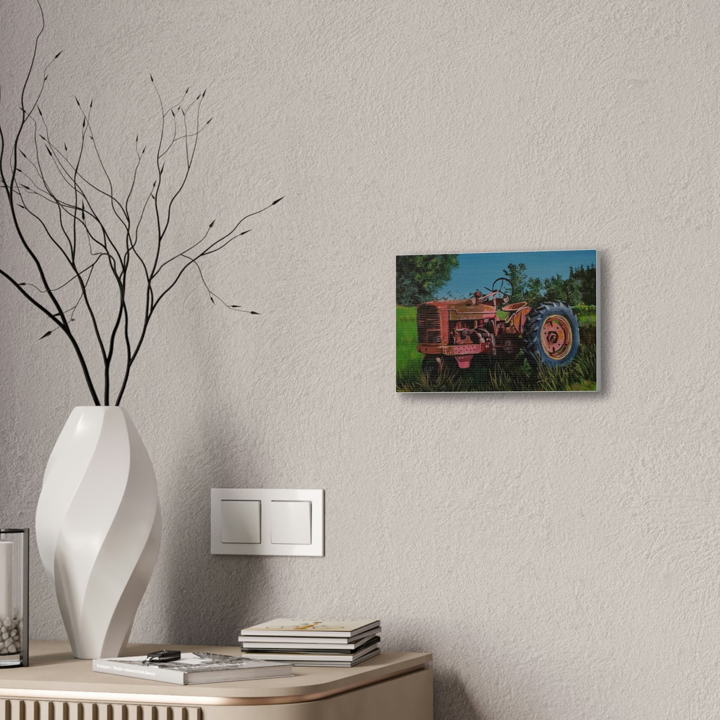 Tractor Canvas Stretched
