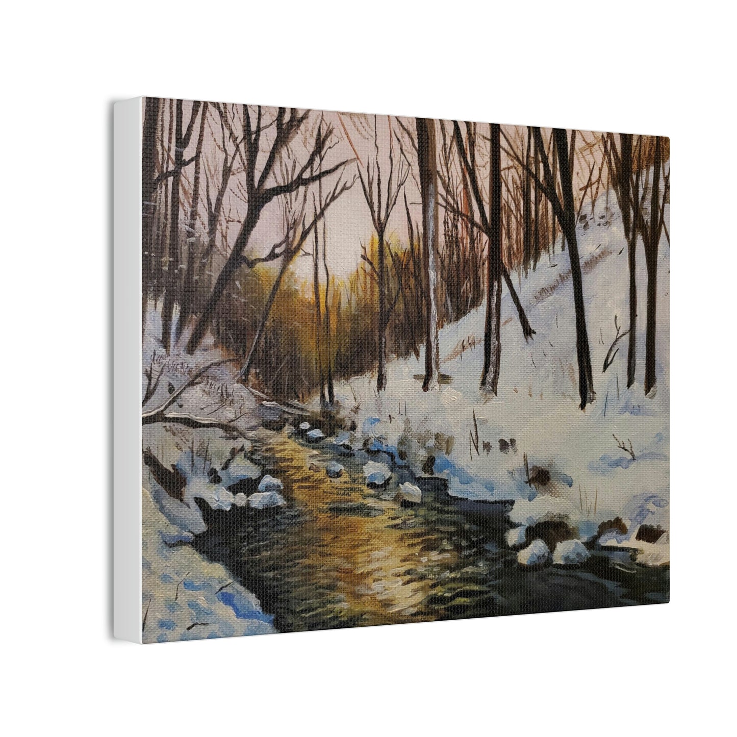 Winter Creek Canvas Stretched, 0.75"