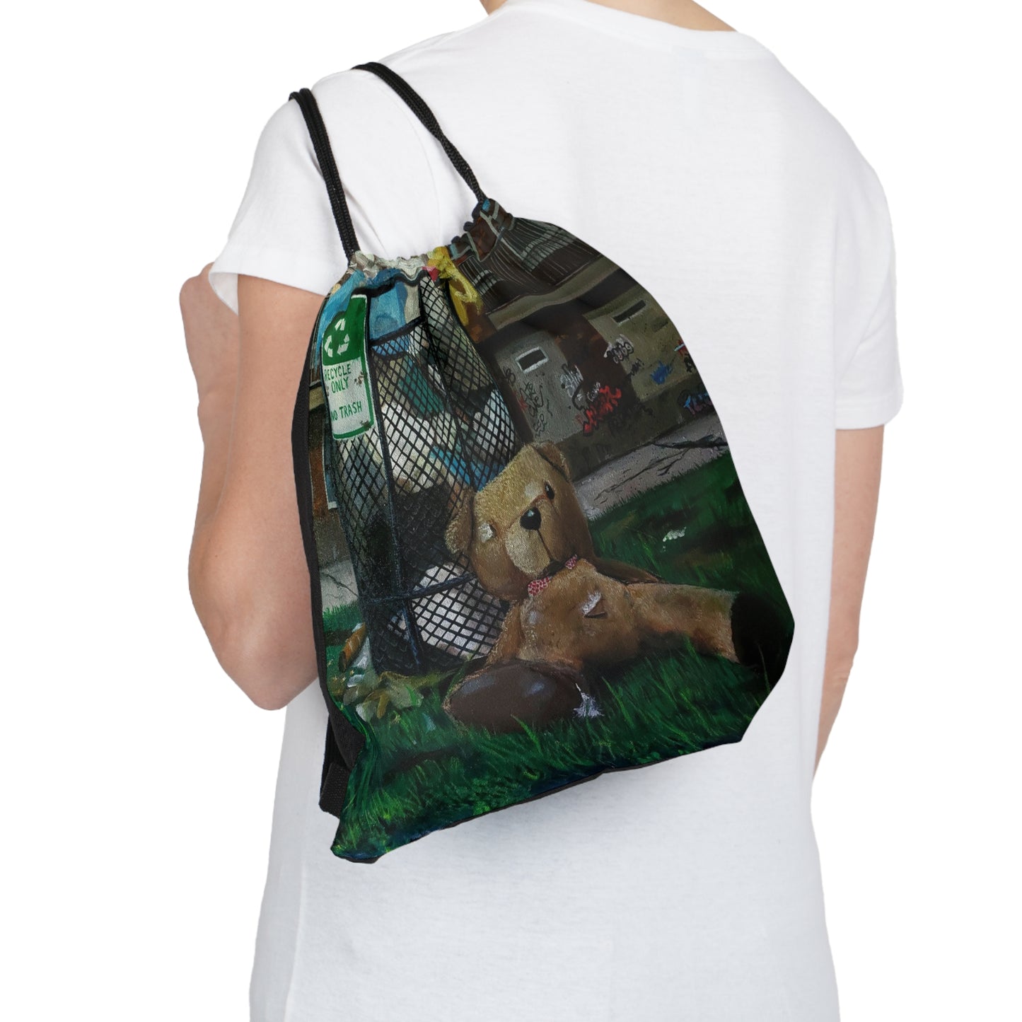 Toys in the Hood Outdoor Drawstring Bag