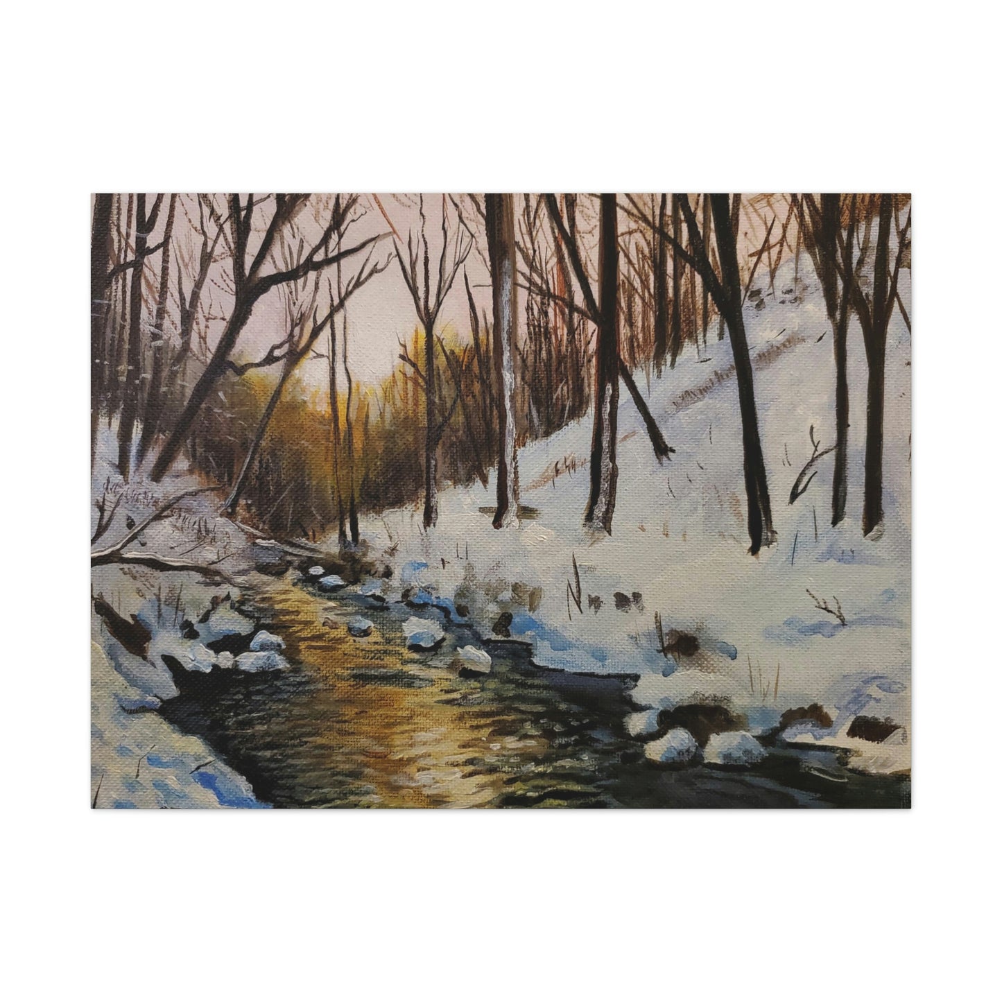 Winter Creek Canvas Stretched, 0.75"
