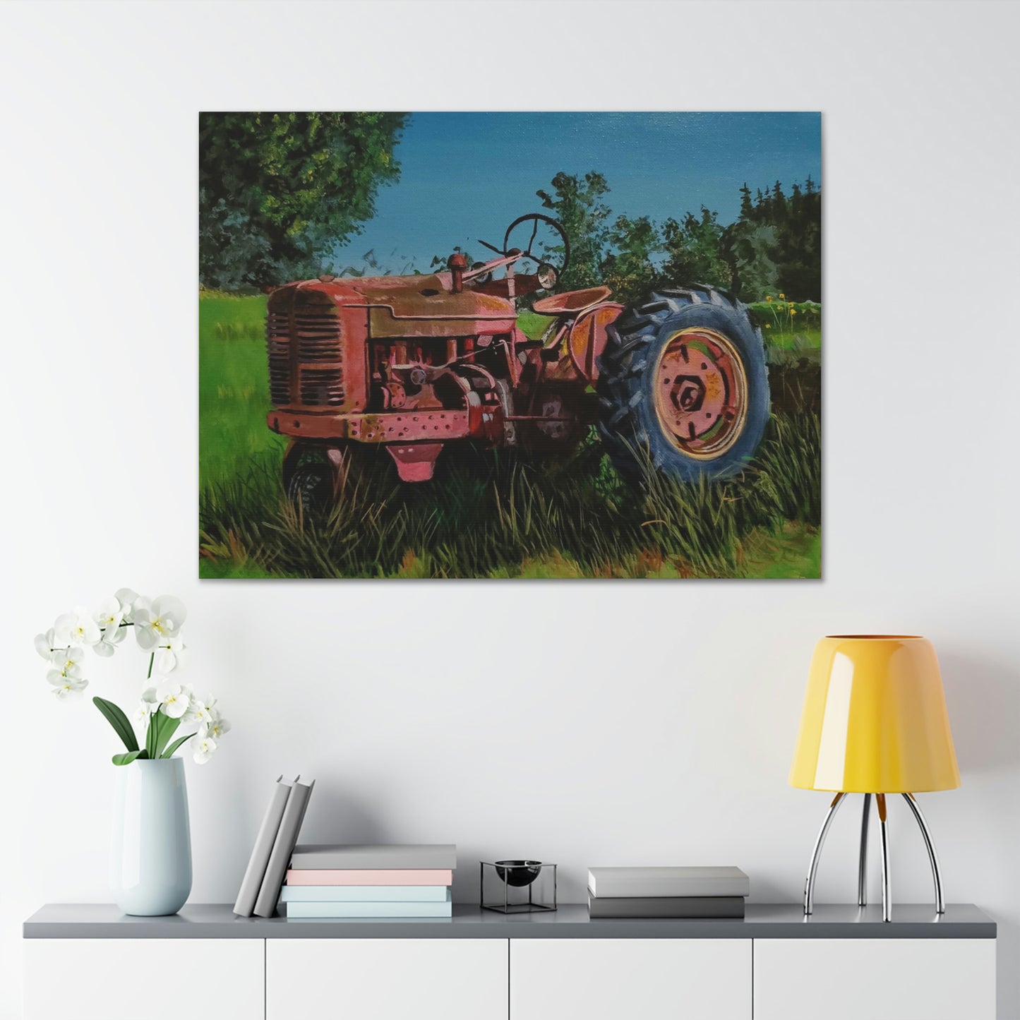 Tractor Canvas Stretched